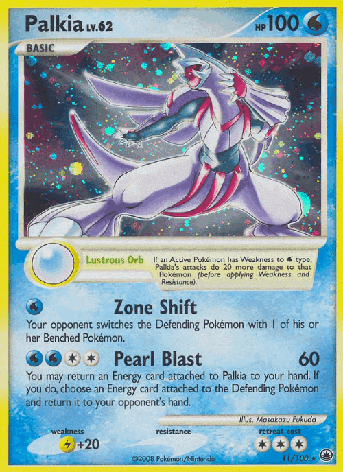 Palkia #11 from Majestic Dawn - Rare Holo - Illustrated by Masakazu Fukuda