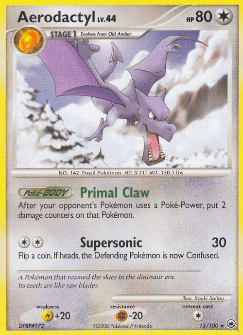 Aerodactyl Pokémon TCG card art