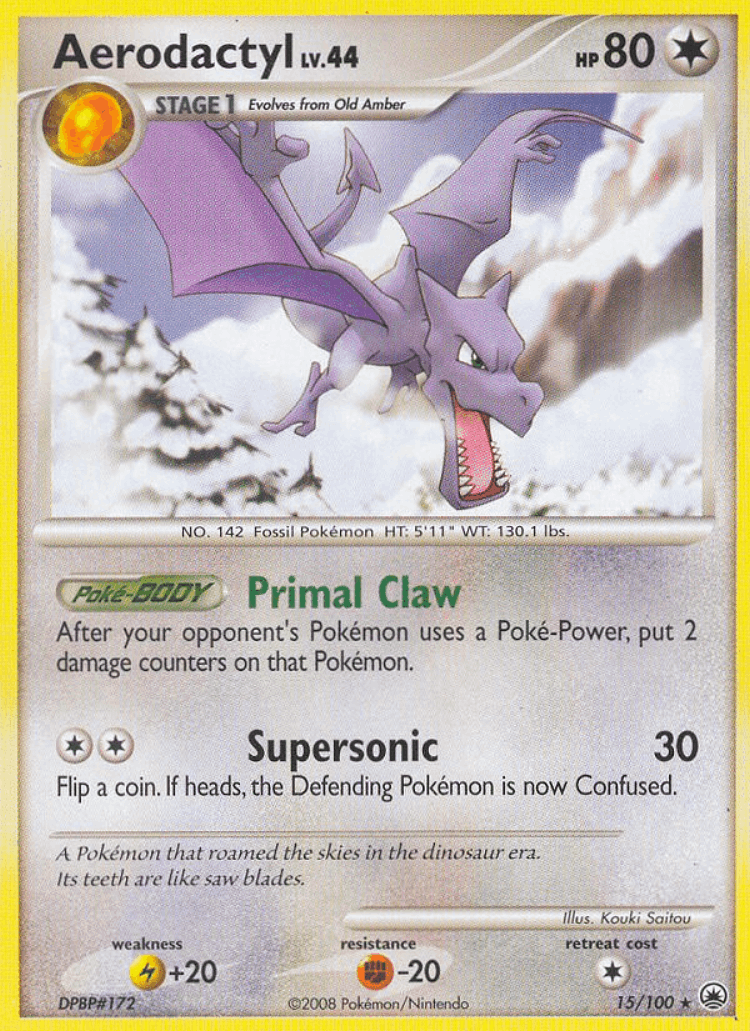 Aerodactyl #15 from Majestic Dawn - Rare - Illustrated by Kouki Saitou