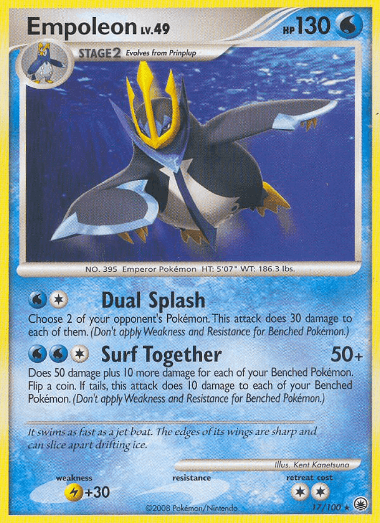 Empoleon #17 from Majestic Dawn - Rare - Illustrated by Kent Kanetsuna