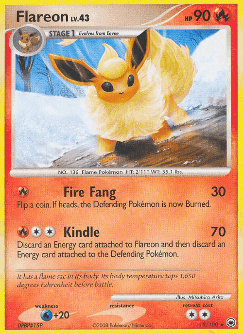 Flareon Pokémon TCG card art
