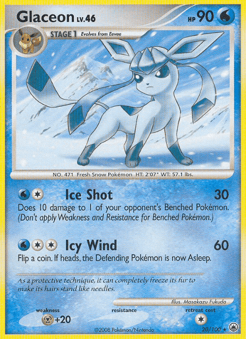 Glaceon Pokémon TCG card art