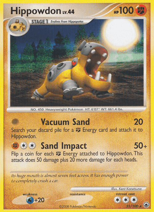 Hippowdon #21 from Majestic Dawn - Rare - Illustrated by Kent Kanetsuna