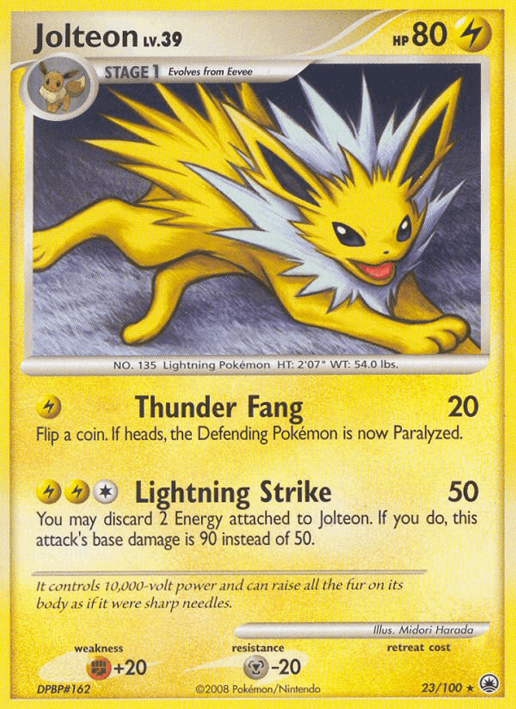 Jolteon #23 from Majestic Dawn - Rare - Illustrated by Midori Harada