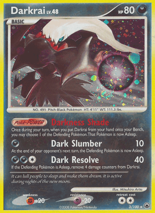 Darkrai Pokémon TCG card art