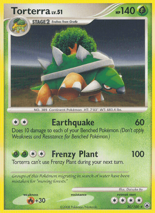Torterra #30 from Majestic Dawn - Rare - Illustrated by Daisuke Ito