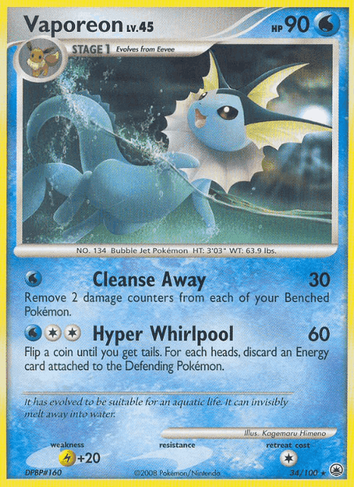 Vaporeon 34, Majestic Dawn