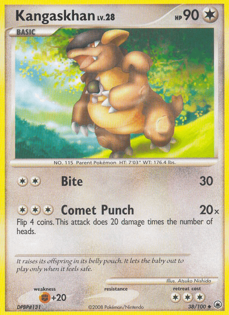 Kangaskhan #38 from Majestic Dawn - Uncommon - Illustrated by Atsuko Nishida