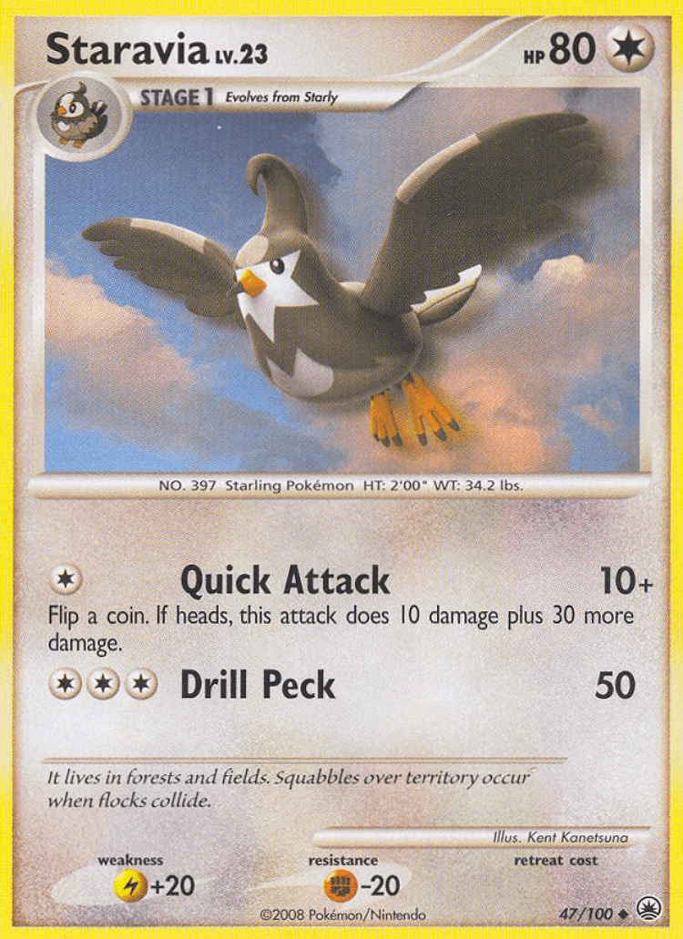 Staravia #47 from Majestic Dawn - Uncommon - Illustrated by Kent Kanetsuna