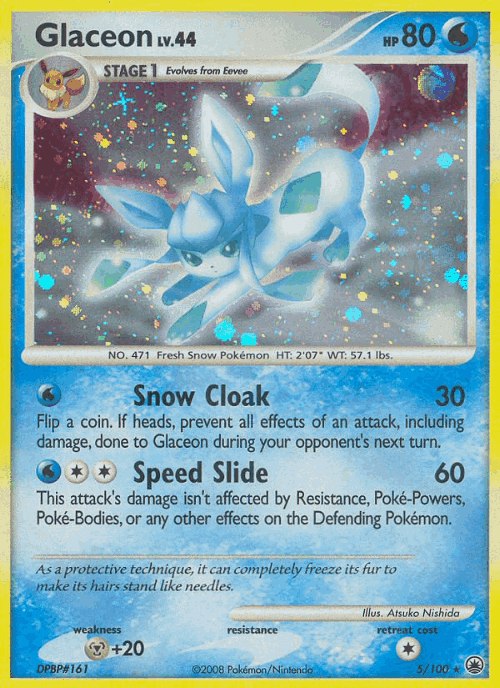 Glaceon Pokémon TCG card art