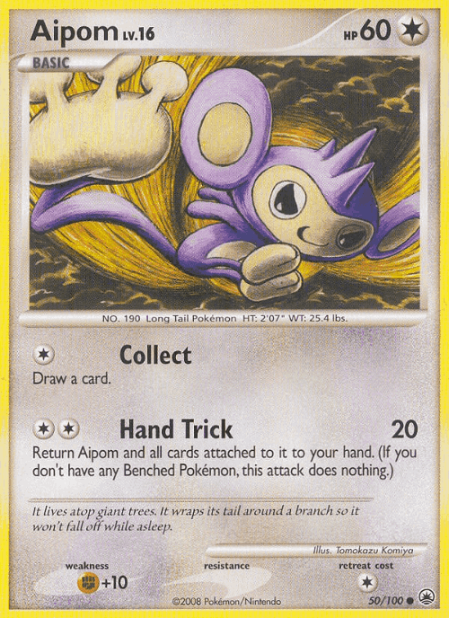 Aipom #50 from Majestic Dawn - Common - Illustrated by Tomokazu Komiya
