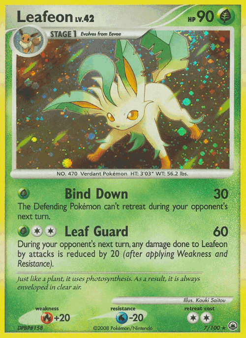 Leafeon Pokémon TCG card art