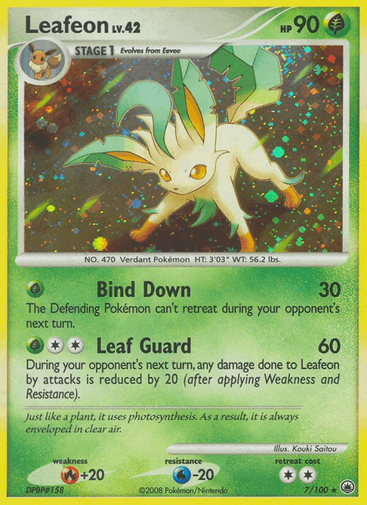 Leafeon #7 from Majestic Dawn - Rare Holo - Illustrated by Kouki Saitou