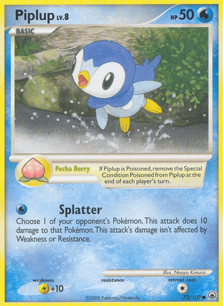 Piplup #72 from Majestic Dawn - Common - Illustrated by Naoyo Kimura