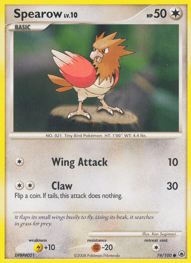 Spearow #74 from Majestic Dawn - Common - Illustrated by Ken Sugimori