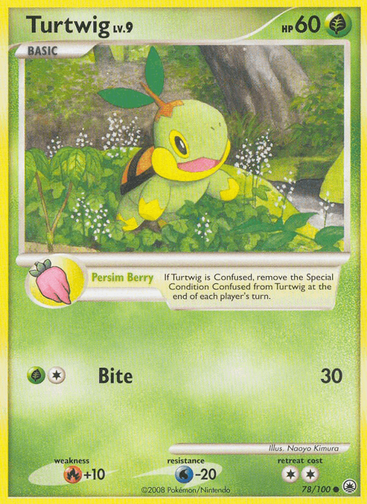 Turtwig #78 from Majestic Dawn - Common - Illustrated by Naoyo Kimura