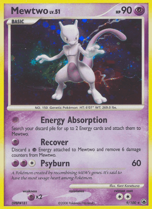 Mewtwo Pokémon TCG card art