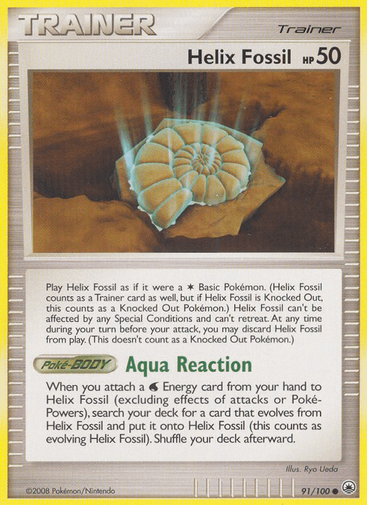Helix Fossil #91 from Majestic Dawn - Common - Illustrated by Ryo Ueda