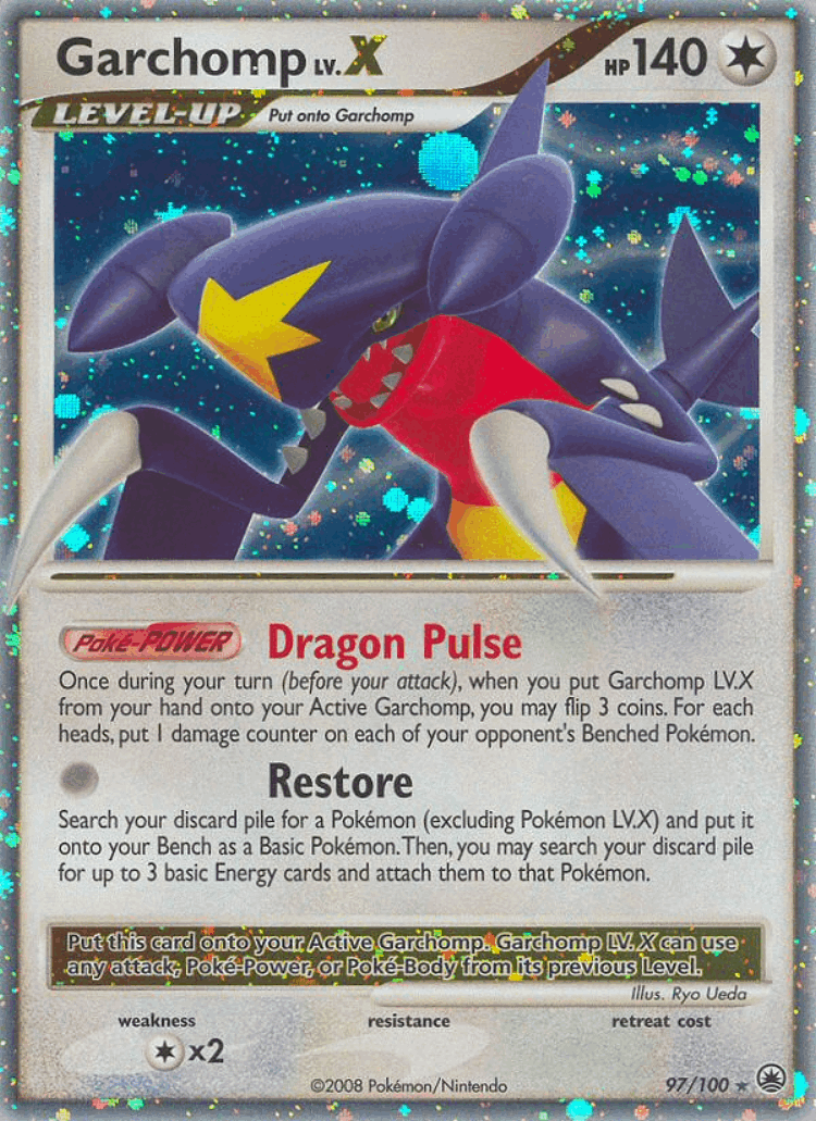 Garchomp LV.X #97 from Majestic Dawn - Rare Holo LV.X - Illustrated by Ryo Ueda