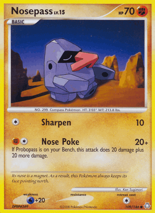 Nosepass #109 from Legends Awakened - Common - Illustrated by Ken Sugimori