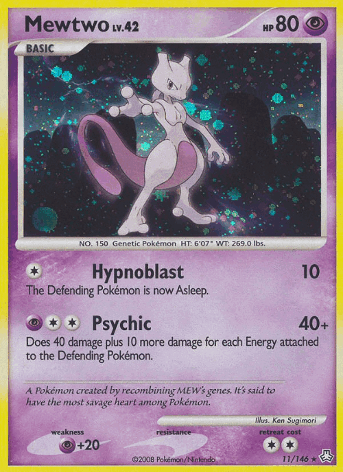 Mewtwo Pokémon TCG card art