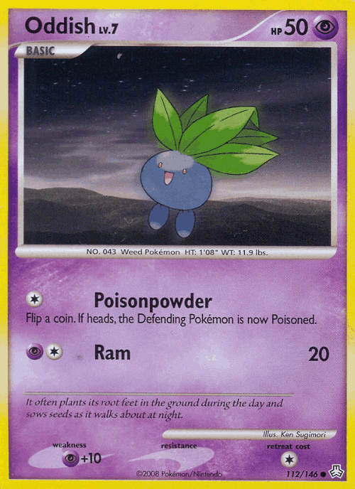 Oddish #112 from Legends Awakened - Common - Illustrated by Ken Sugimori