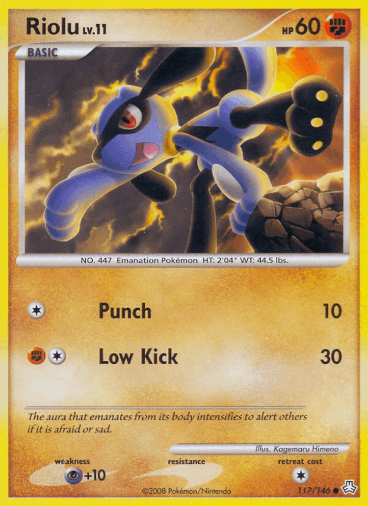 Riolu #117 from Legends Awakened - Common - Illustrated by Kagemaru Himeno
