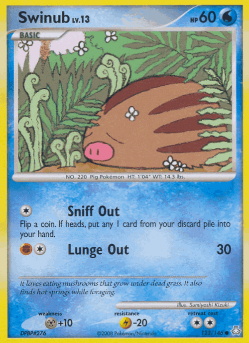 Swinub #123 from Legends Awakened - Common - Illustrated by Sumiyoshi Kizuki