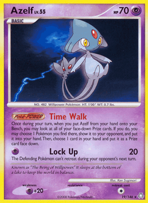 Azelf Pokémon TCG card art