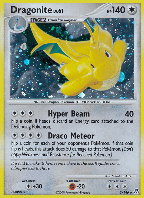 Dragonite Pokémon TCG card art