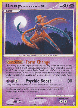 Deoxys Attack Forme Pokémon TCG card art