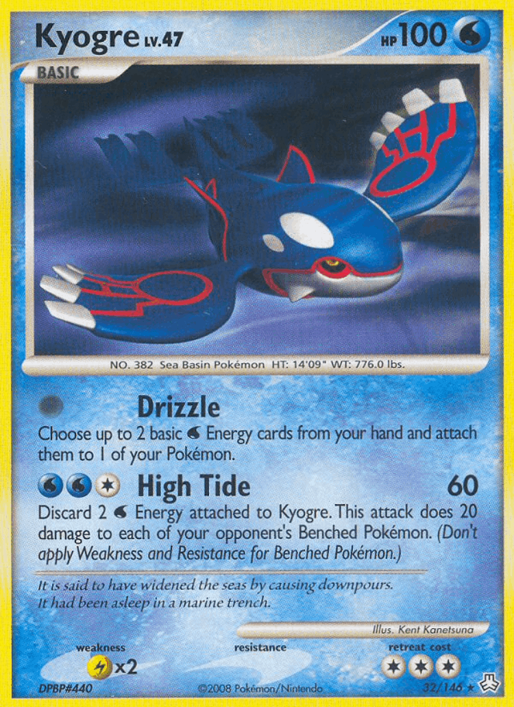 Kyogre #32 from Legends Awakened - Rare - Illustrated by Kent Kanetsuna