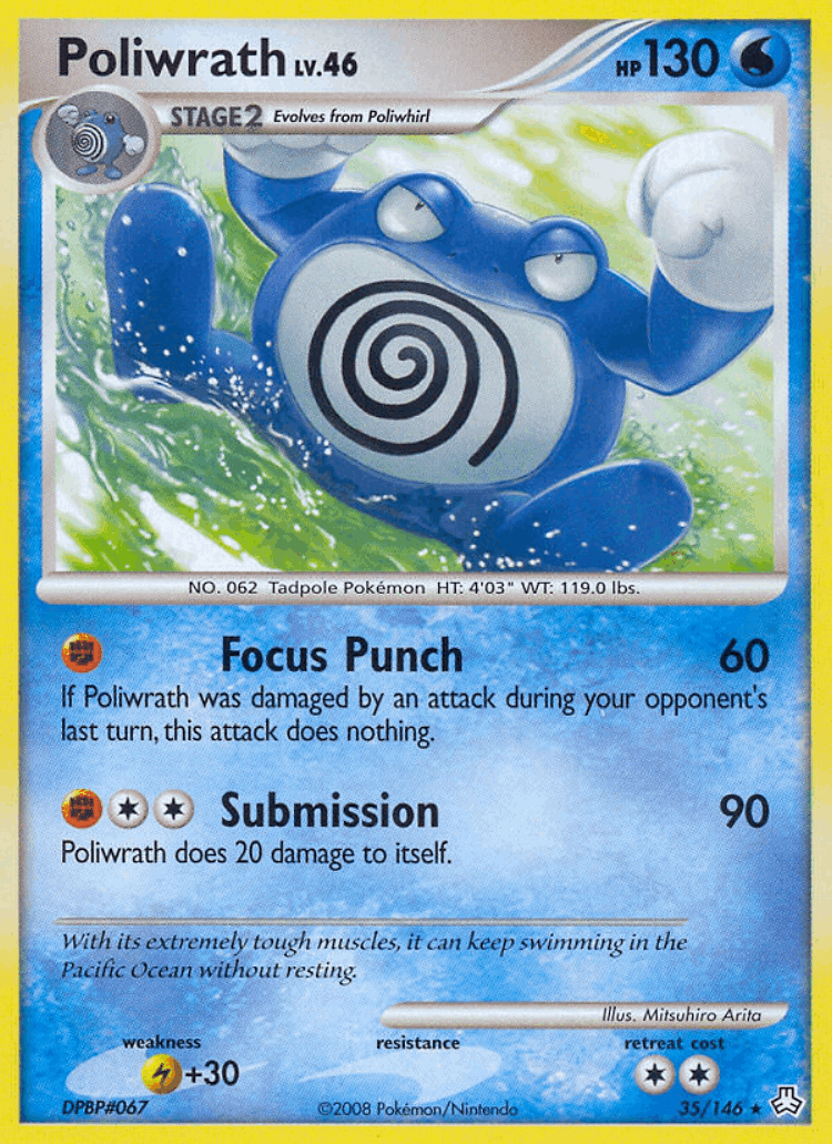 Poliwrath #35 from Legends Awakened - Rare - Illustrated by Mitsuhiro Arita