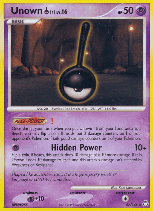 Unown [!] #42 from Legends Awakened - Rare - Illustrated by Kent Kanetsuna