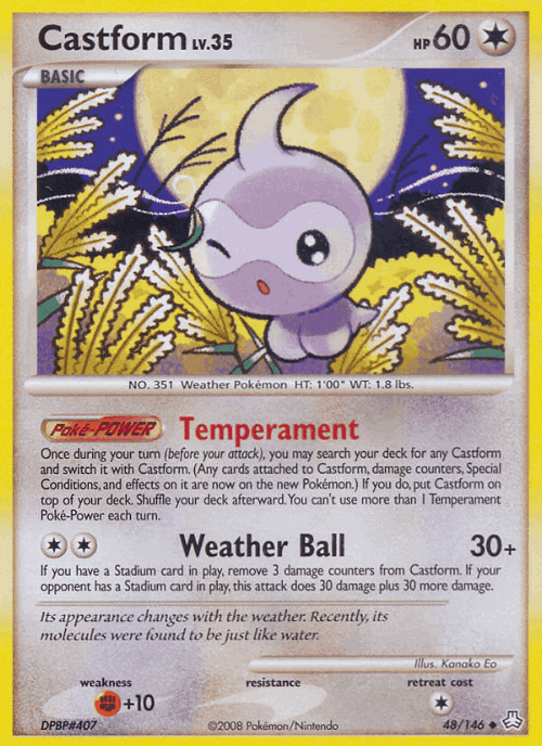Castform #48 from Legends Awakened - Uncommon - Illustrated by Kanako Eo