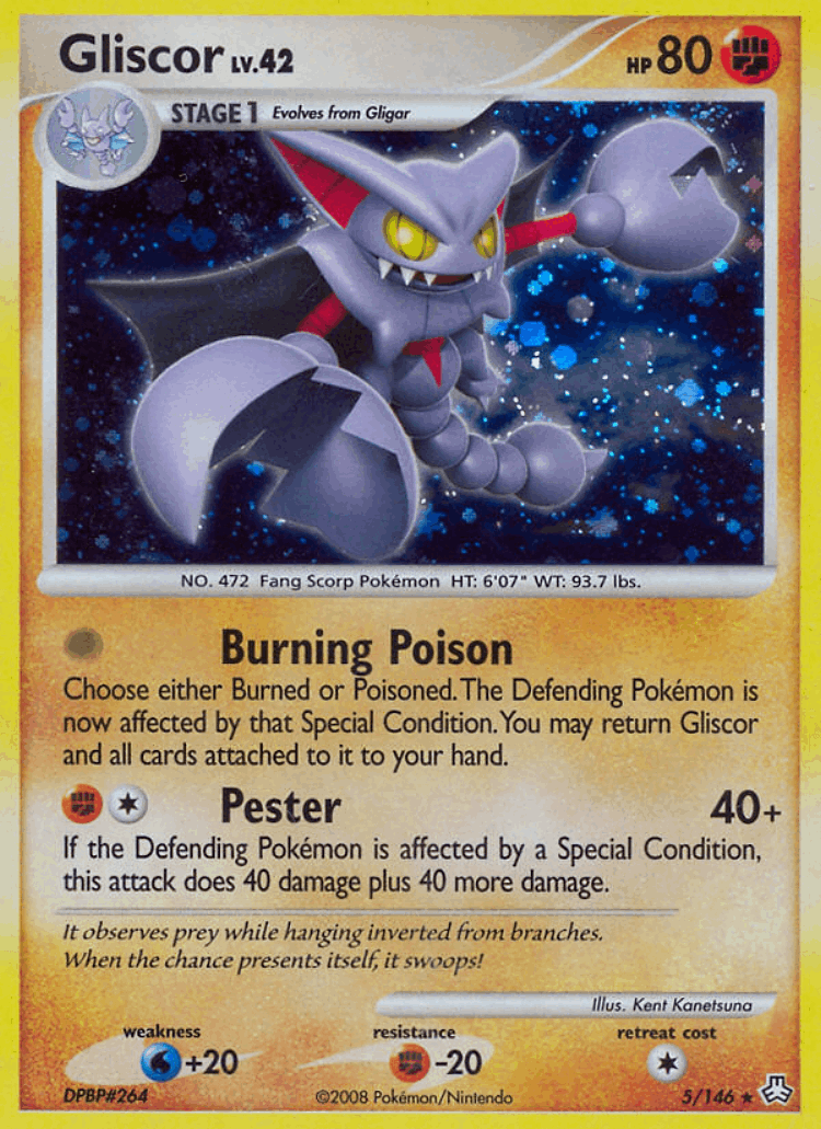 Gliscor #5 from Legends Awakened - Rare Holo - Illustrated by Kent Kanetsuna