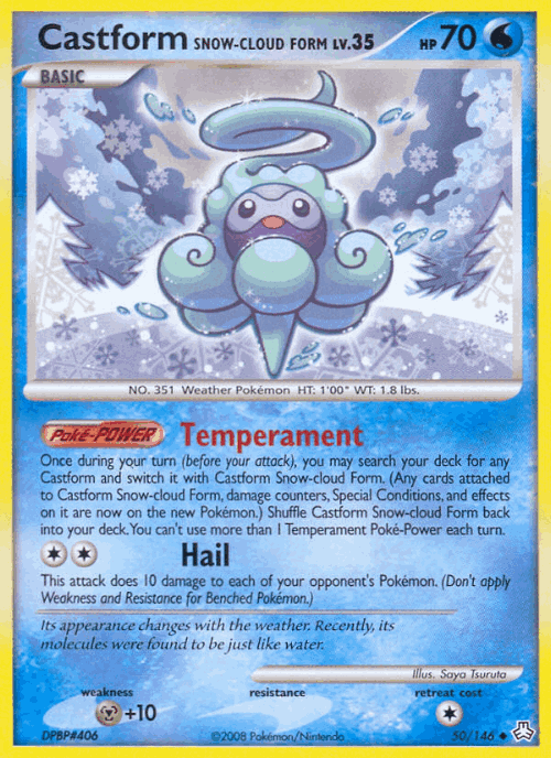 Castform Snow-Cloud Form 50, Legends Awakened