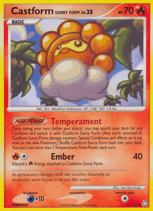 Castform Sunny Form 51, Legends Awakened