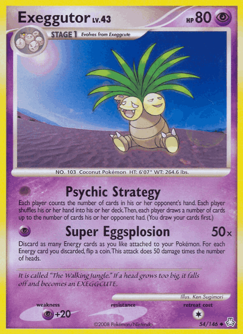 Exeggutor #54 from Legends Awakened - Uncommon - Illustrated by Ken Sugimori