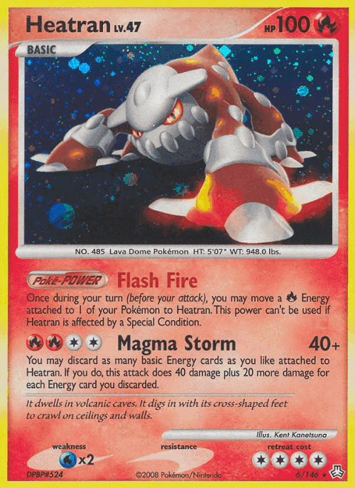 Heatran Pokémon TCG card art