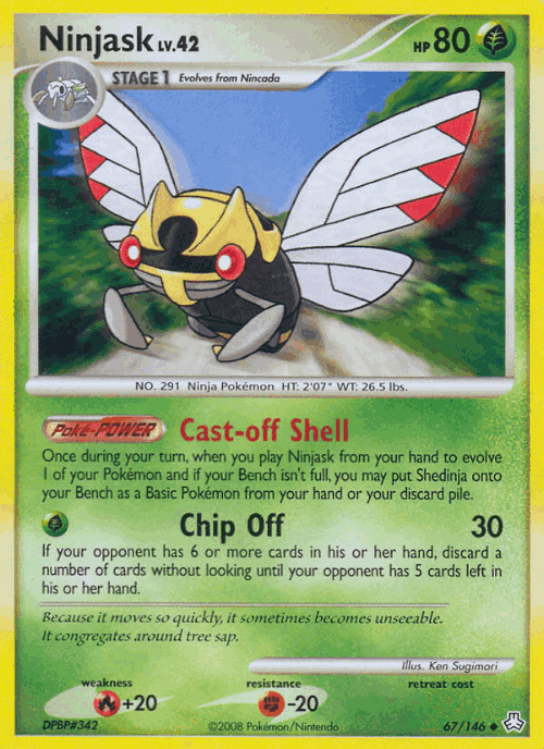 Ninjask #67 from Legends Awakened - Uncommon - Illustrated by Ken Sugimori
