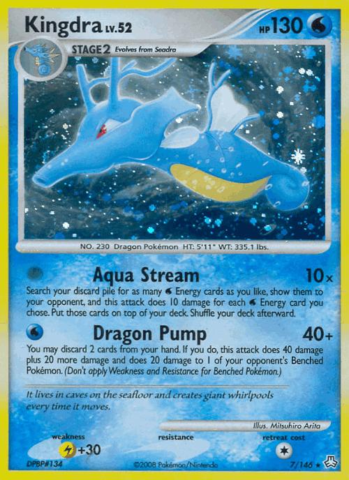 Kingdra Pokémon TCG card art