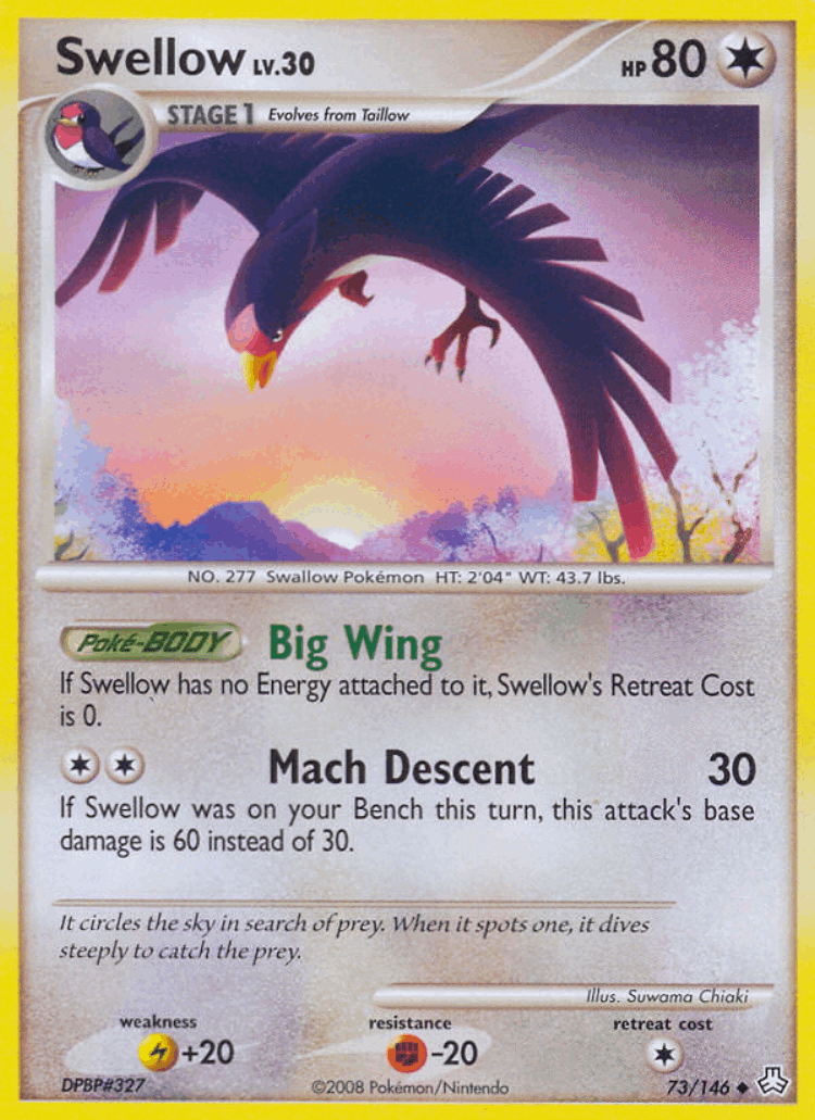 Swellow #73 from Legends Awakened - Uncommon - Illustrated by Suwama Chiaki