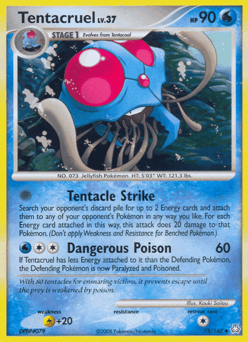 Tentacruel #75 from Legends Awakened - Uncommon - Illustrated by Kouki Saitou