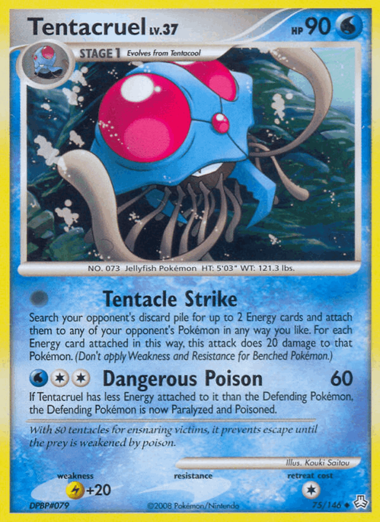 Tentacruel #75 from Legends Awakened - Uncommon - Illustrated by Kouki Saitou