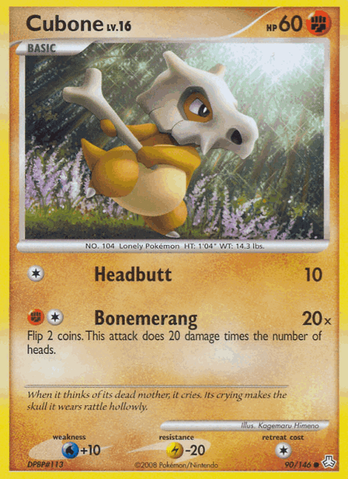 Cubone #90 from Legends Awakened - Common - Illustrated by Kagemaru Himeno