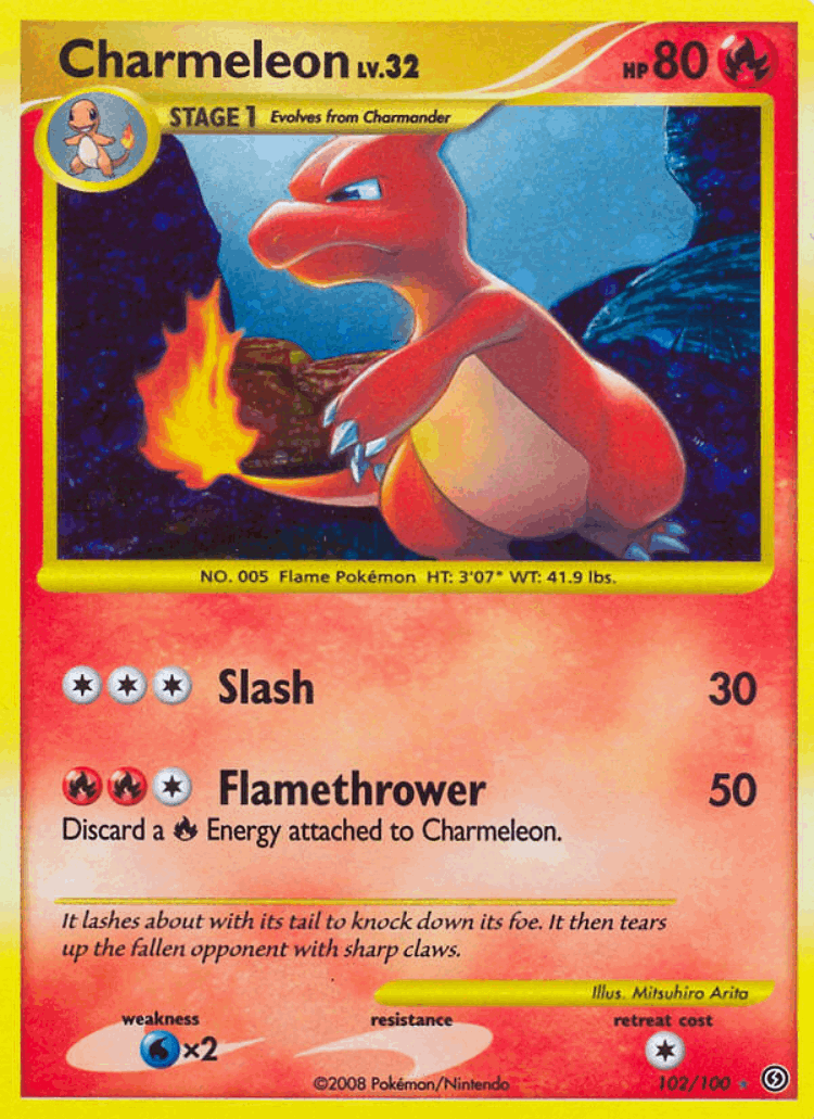 Charmeleon #102 from Stormfront - Rare Secret - Illustrated by Mitsuhiro Arita