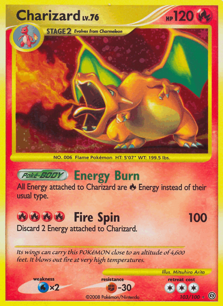 Charizard #103 from Stormfront - Rare Secret - Illustrated by Mitsuhiro Arita