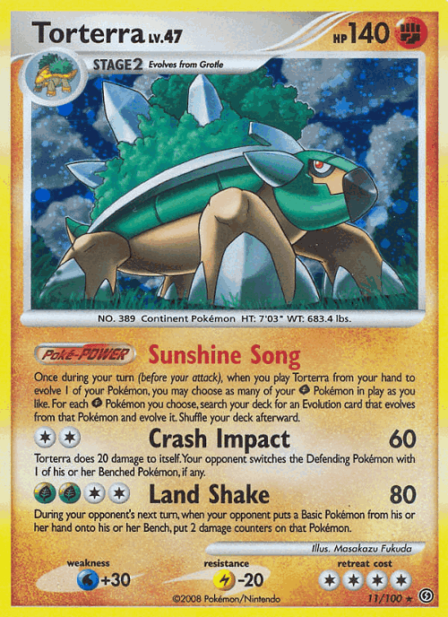 Torterra #11 from Stormfront - Rare Holo - Illustrated by Masakazu Fukuda
