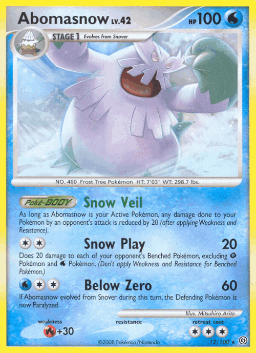 Abomasnow Pokémon TCG card art